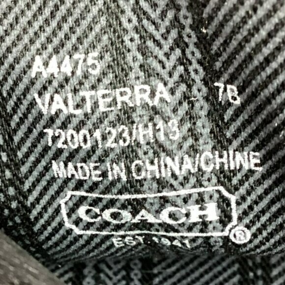 Coach Valterra Sport Mid-Calf Leather Womens 7B Riding Boots Black - Picture 11 of 13